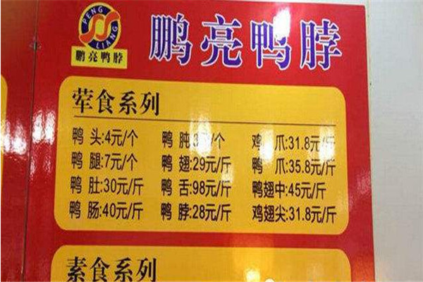 貴陽鵬亮鴨脖加盟費用